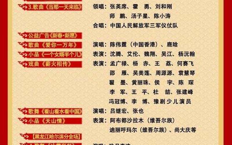 2022春节晚会节目单-第1张图片-百花生活百科知识分享