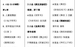 2014辽视春晚节目单