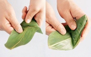 三角粽子的包法视频慢动作