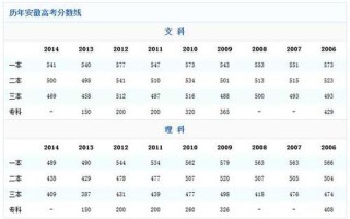 2014安徽高考分数