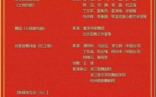 2018央视春晚节目单