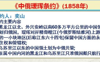 瑷珲条约主要内容