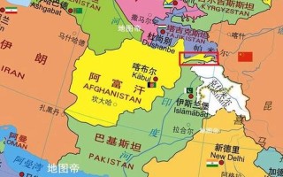 阿富汗地图在世界位置